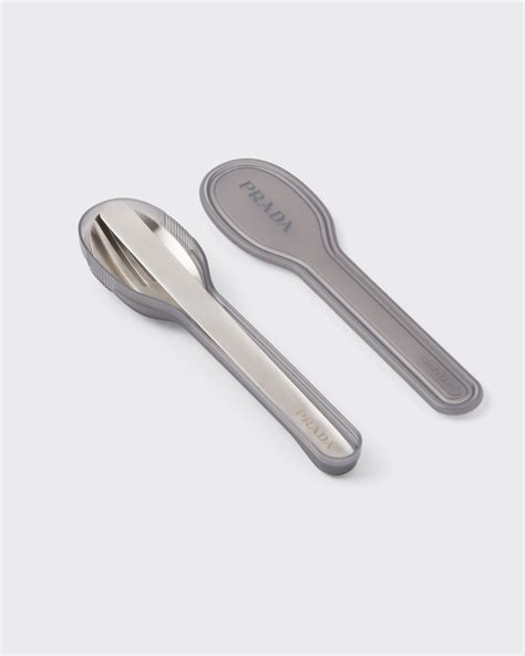 prada stainless steel cutlery|Steel Gray Stainless Steel Cutlery Set .